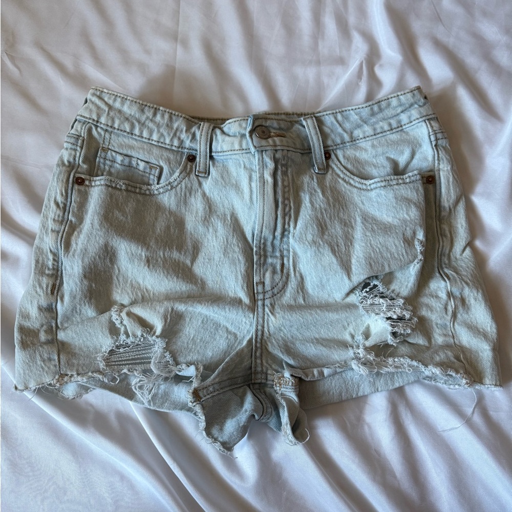 Old‎ Navy Light Blue Ripped Jean Shorts